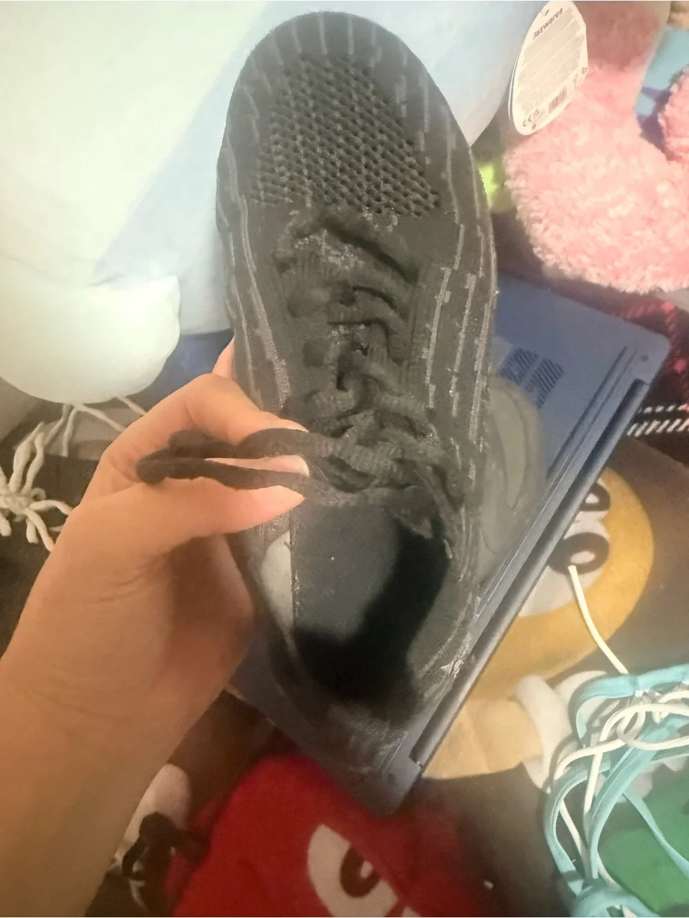Kids Black Athletic Lace-Up Sneakers